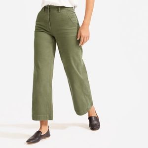 Everlane Olive Green Wide-Leg Pants